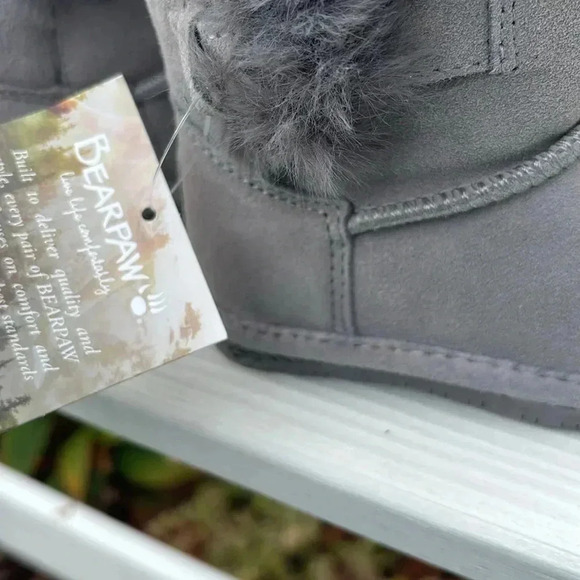 BEARPAW Betsy Gray Fog suede boot, wool blend, sheepskin,rain/stain repellent-11 - Picture 6 of 13